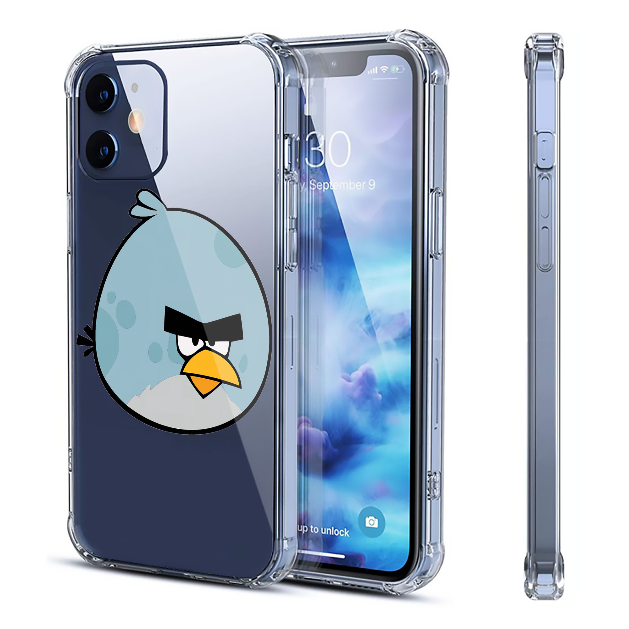 （画像用） Angry Birds アングリーバード 【iPhone 12シリーズ対応】透明スマホケース（クリアソフトケース）